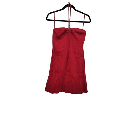 LOFT/ANN TAYLOR MINI STRAPLESS COCKTAIL TIE ON NECK RES  DRESS - Picture 2 of 8